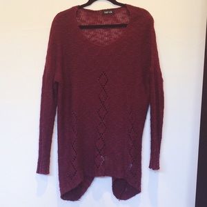 Red oversized sweater